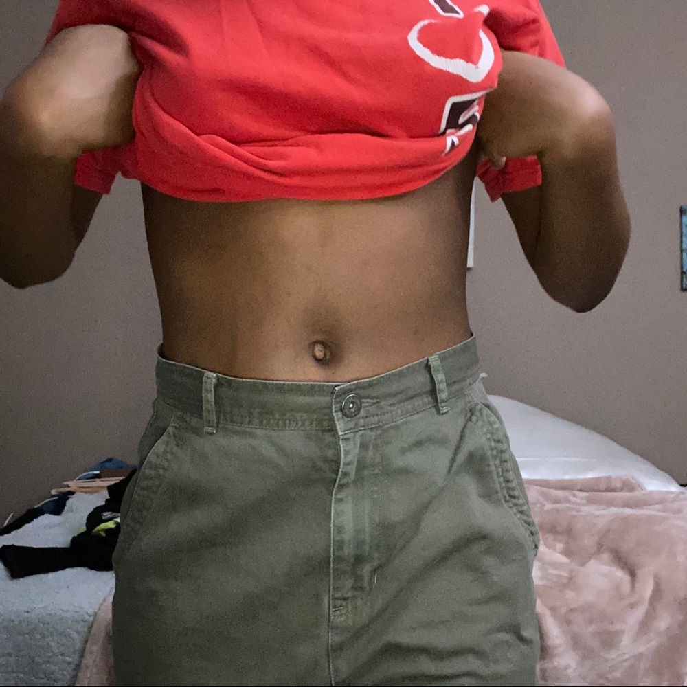 Green baggy skater pants